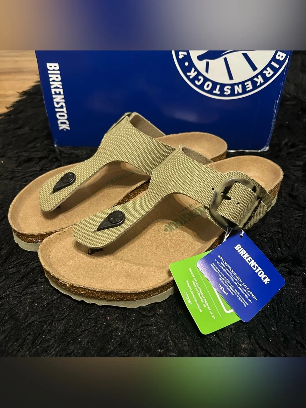 BIRKENSTOCK Gizeh green thong sandals shoes women’s eur 40 new